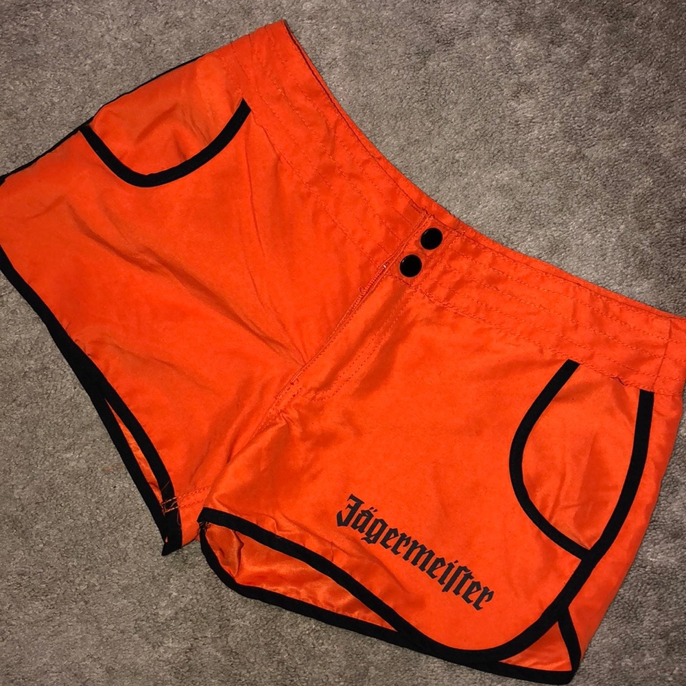 Orange sports shorts